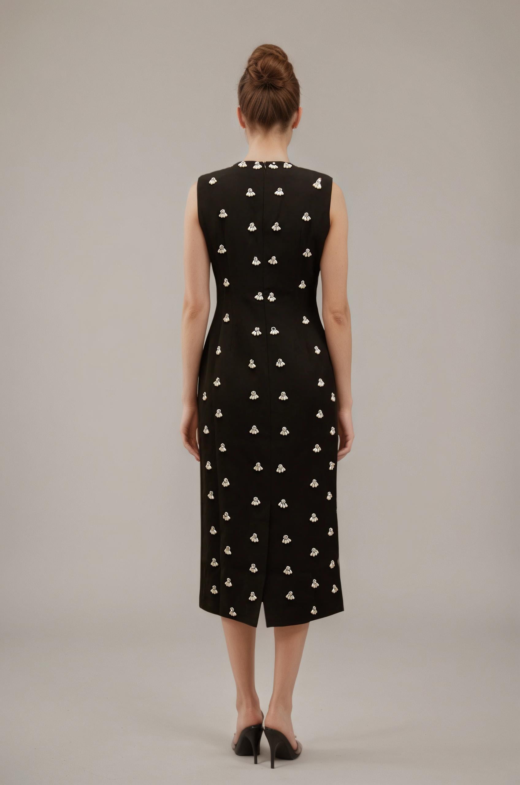 Modern Beaded Cocktail Dress Sleeveless