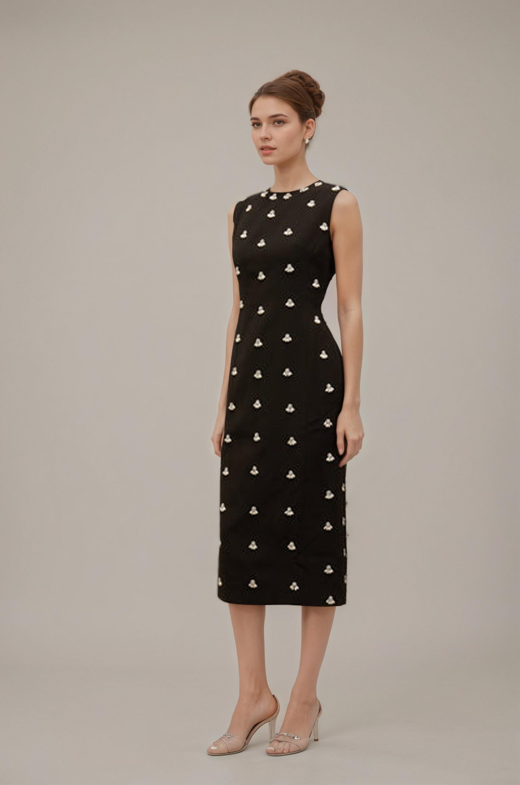 Modern Beaded Cocktail Dress Sleeveless