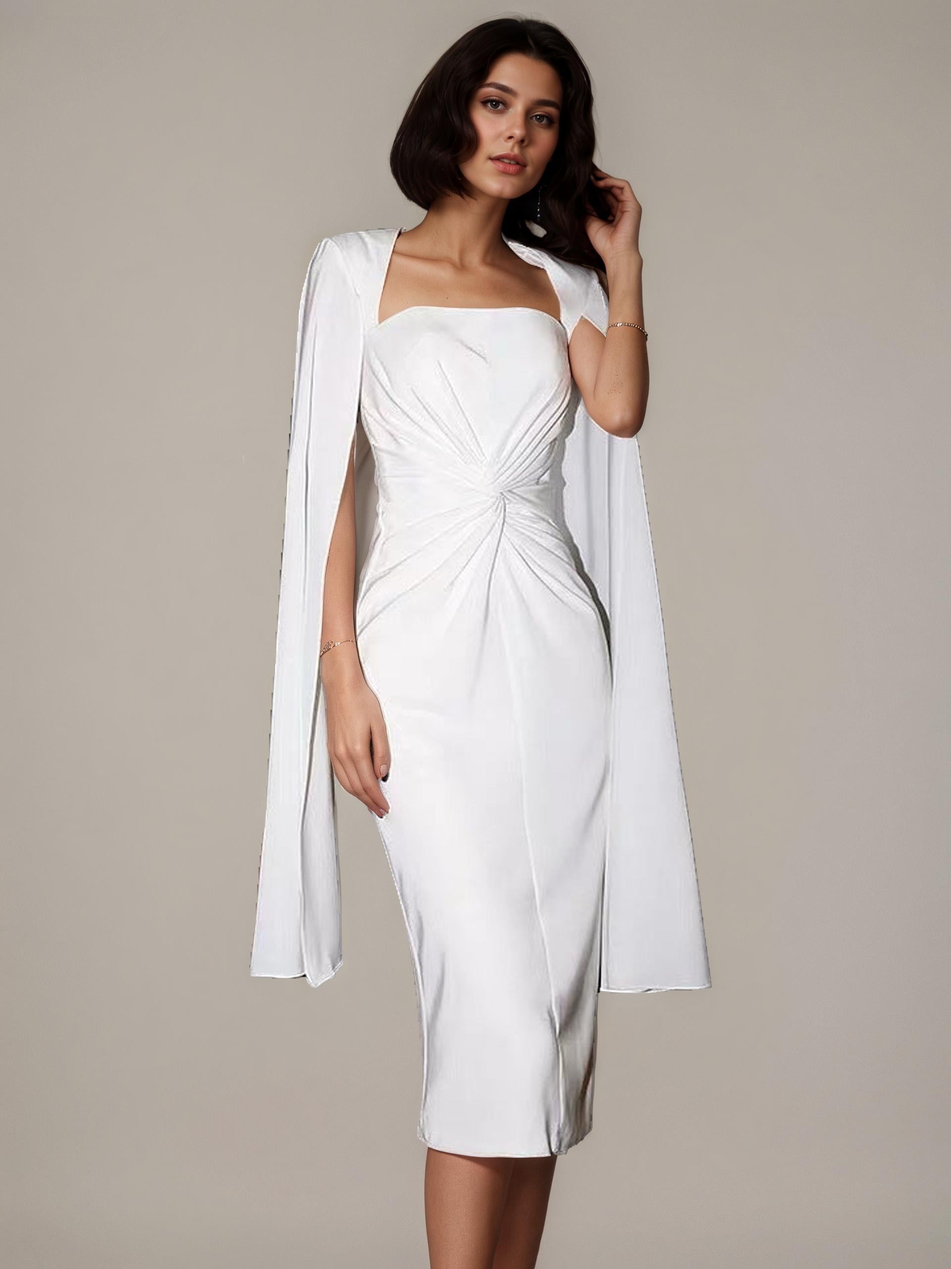 High-End Hostess Dress with Regal Drapin