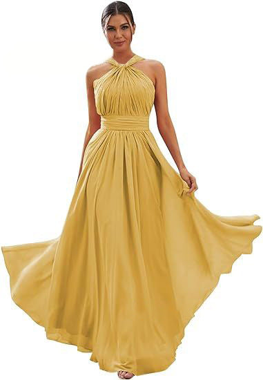 2026 Cross-border New Banquet Evening Gown, Summer Bridesmaid Dress, Pleated Slim Sleeveless Solid Color Elegant Dress for Women — fabric and detail