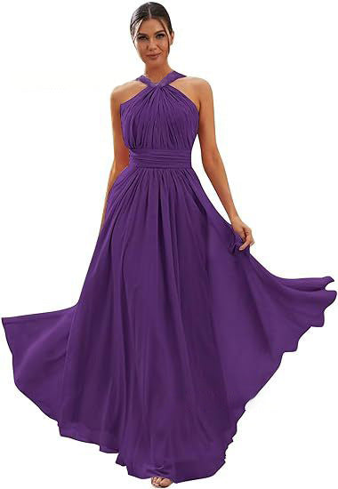 2026 Cross-border New Banquet Evening Gown, Summer Bridesmaid Dress, Pleated Slim Sleeveless Solid Color Elegant Dress for Women — silhouette