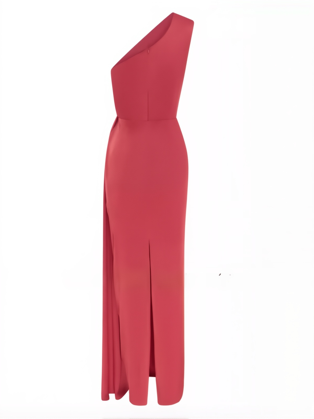 Rosé Twist One-Shoulder Draped Gown - Detail View