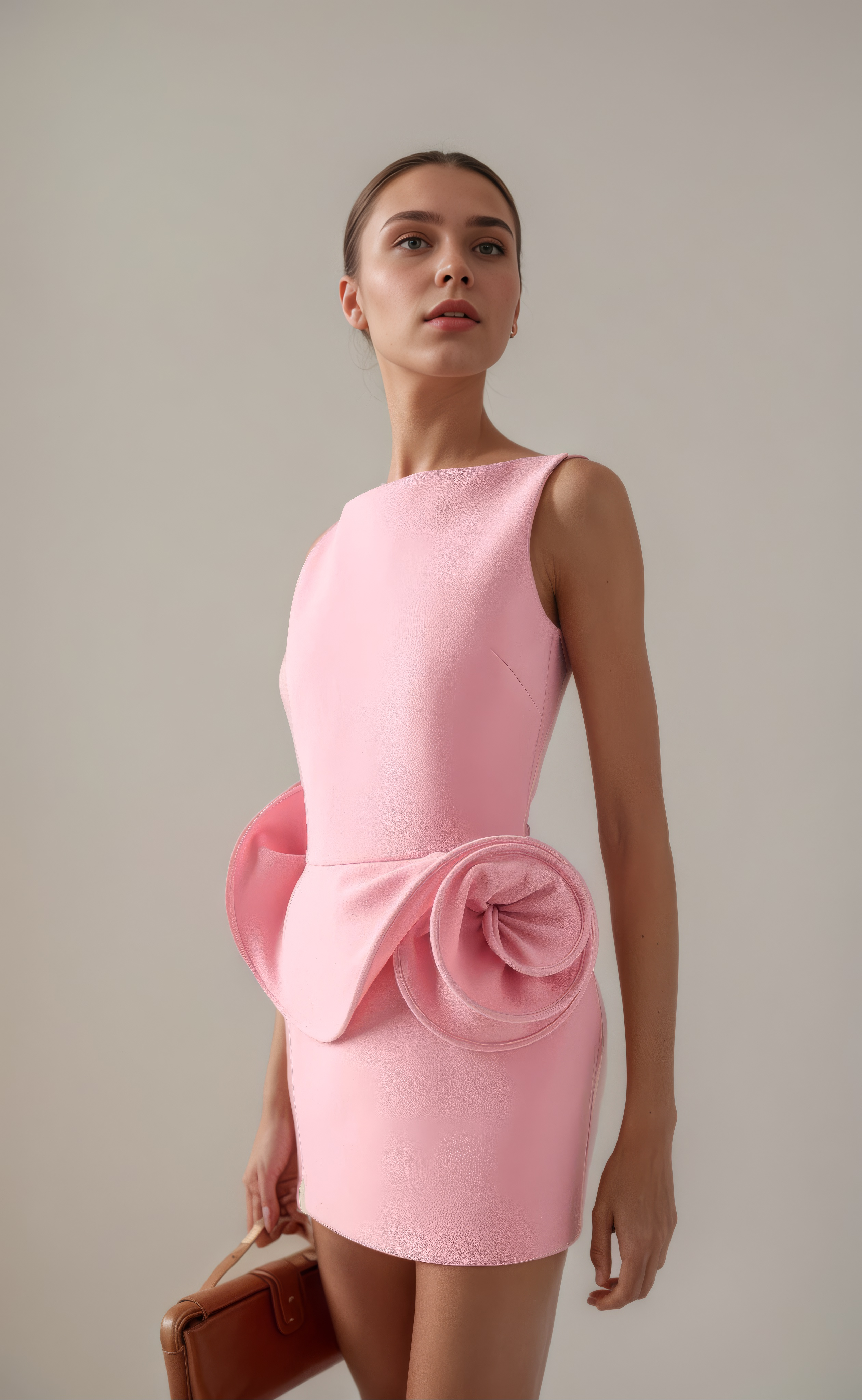 3D Floral Detail Sleeveless Party Dress