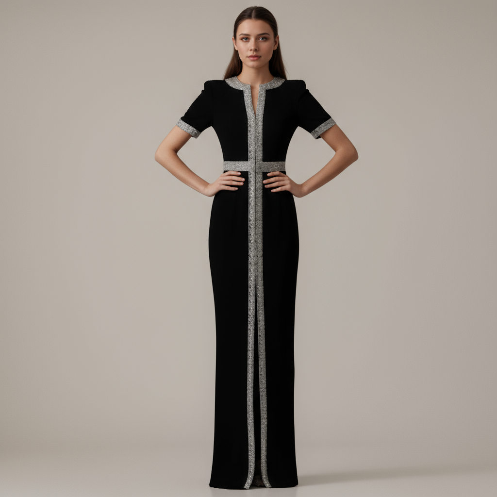 Noir Étoilé  Embellished Majesty Gown