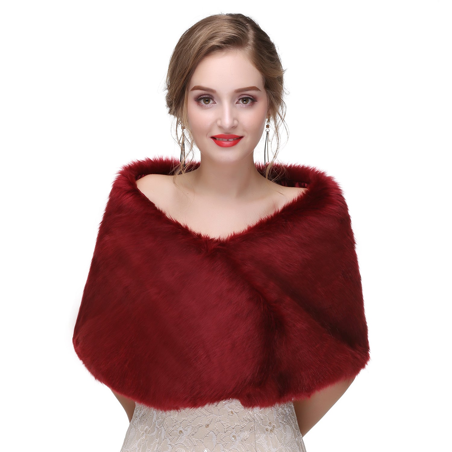 Classic Winter Faux-Fur Bridal Cover-Up
