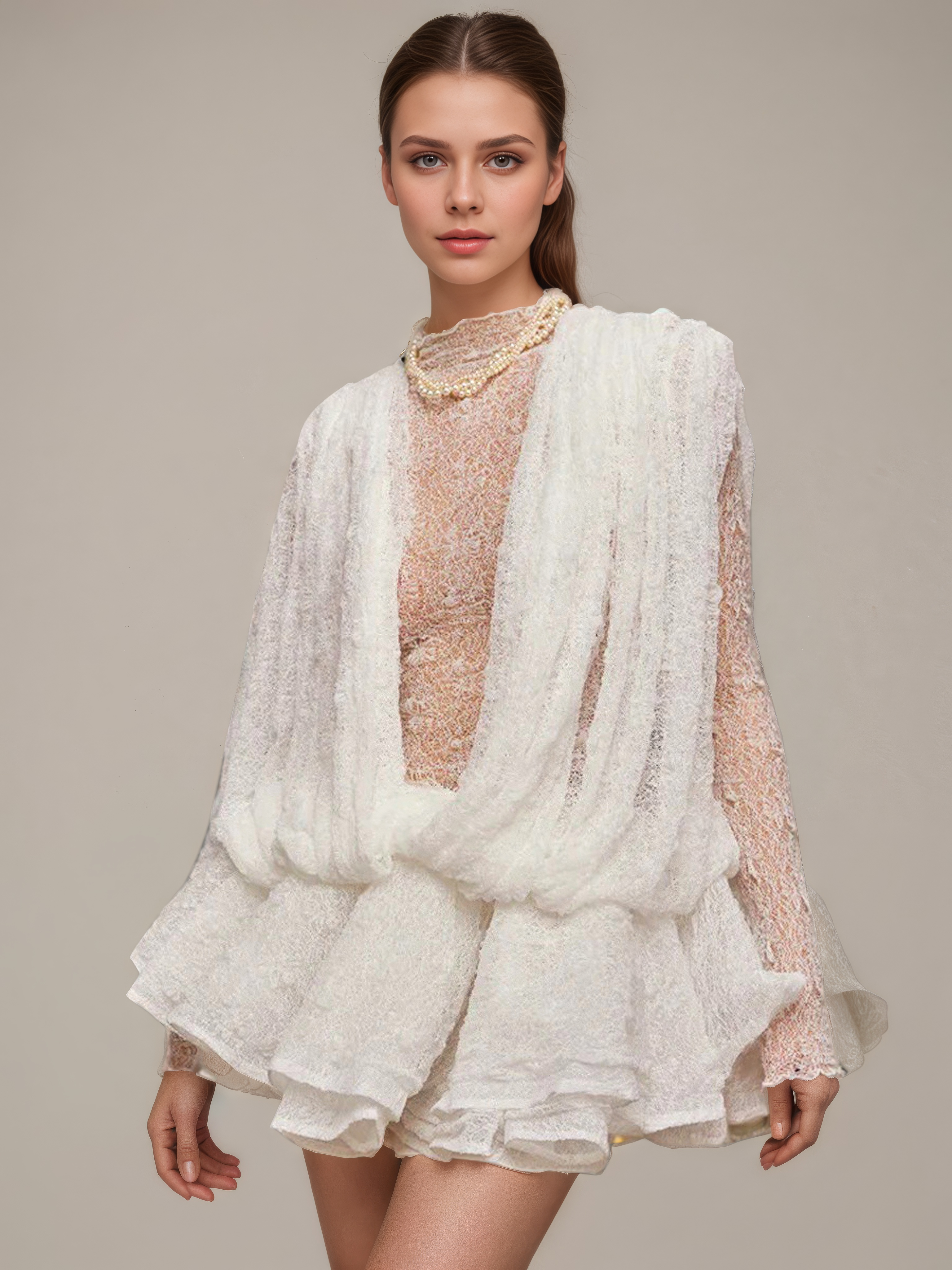 Cloud Ruffle Mini Dress
