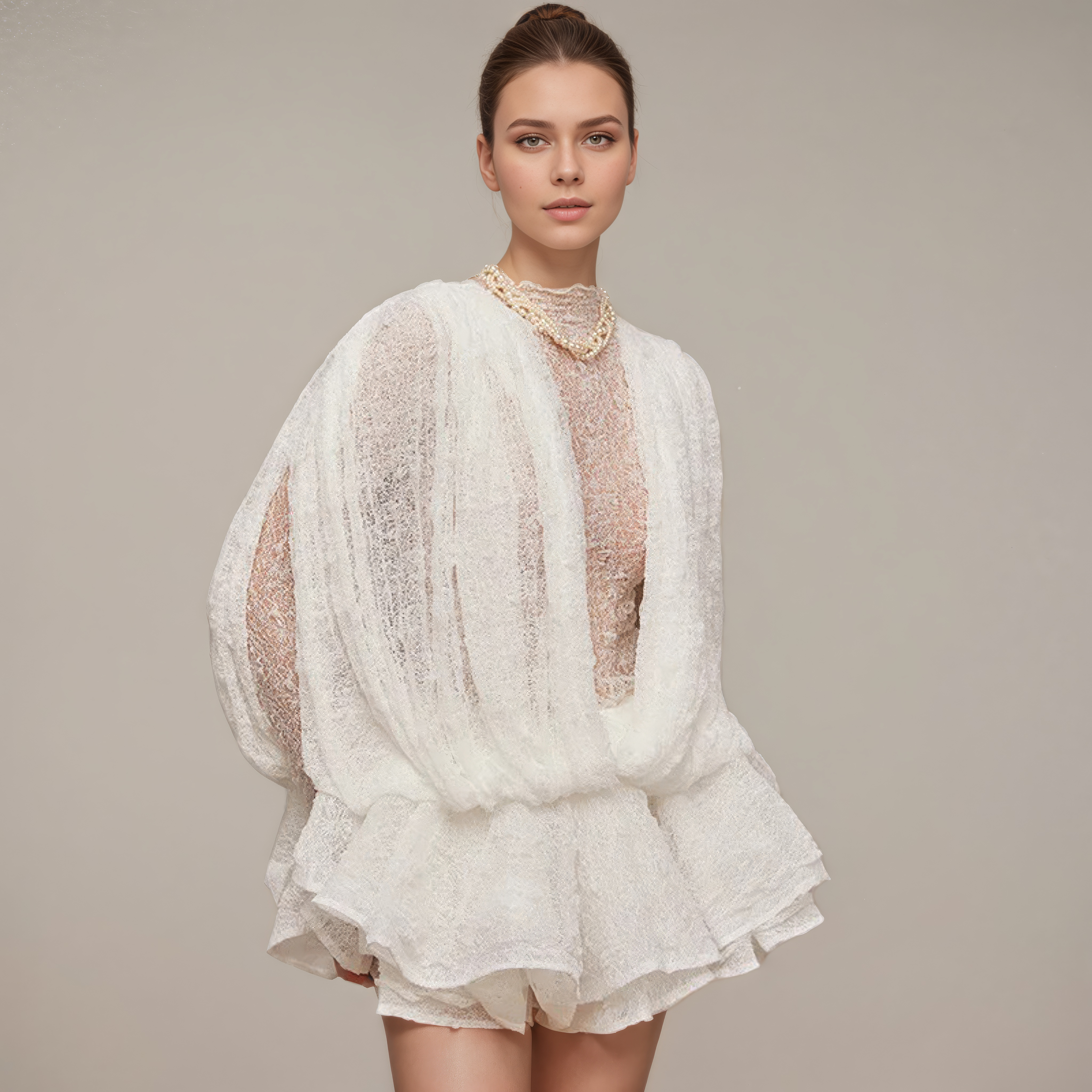 Cloud Ruffle Mini Dress