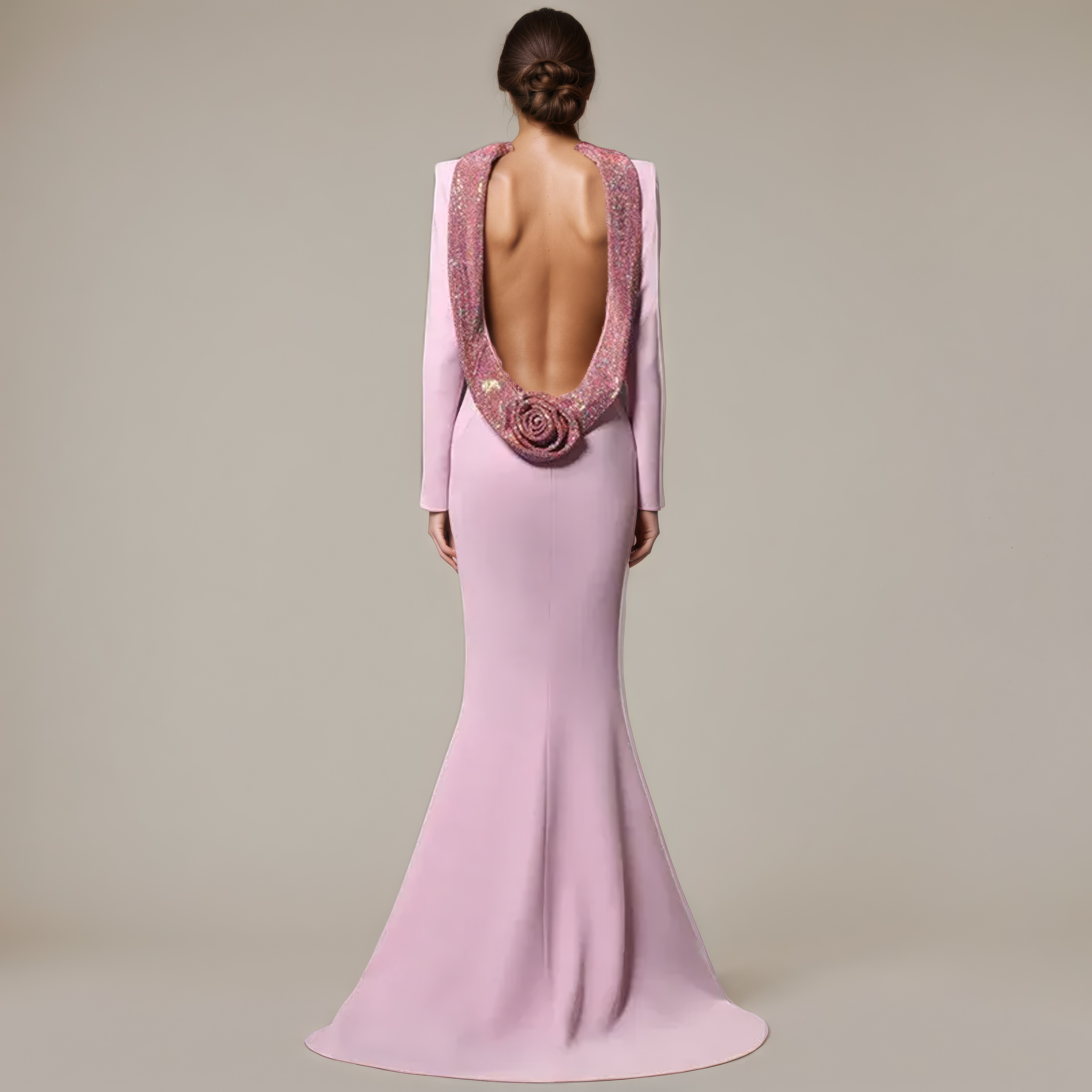 Galaxy Drape Off-Shoulder Embellished Gown