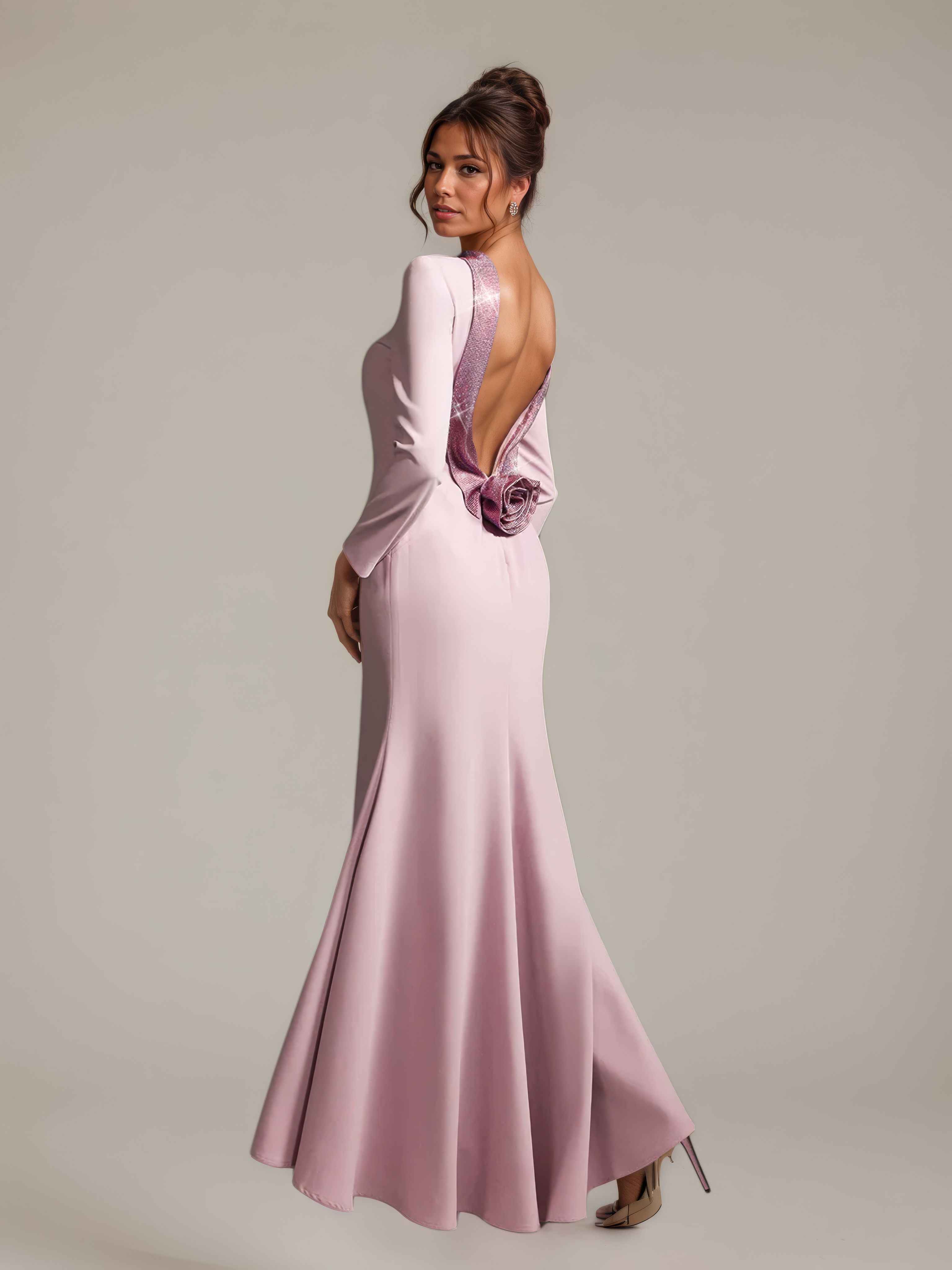 Galaxy Drape Off-Shoulder Embellished Gown