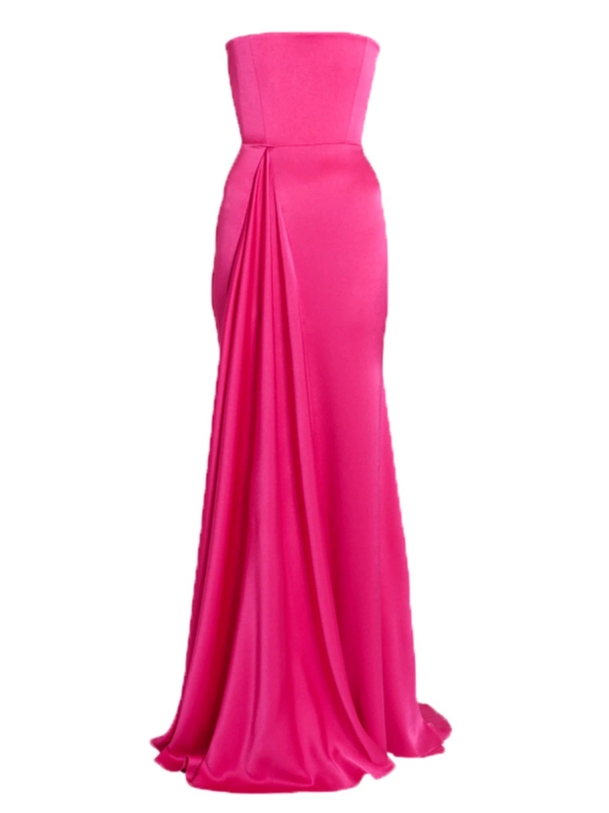 Allegra Luxe Sculpted Strapless Satin Evening Gown