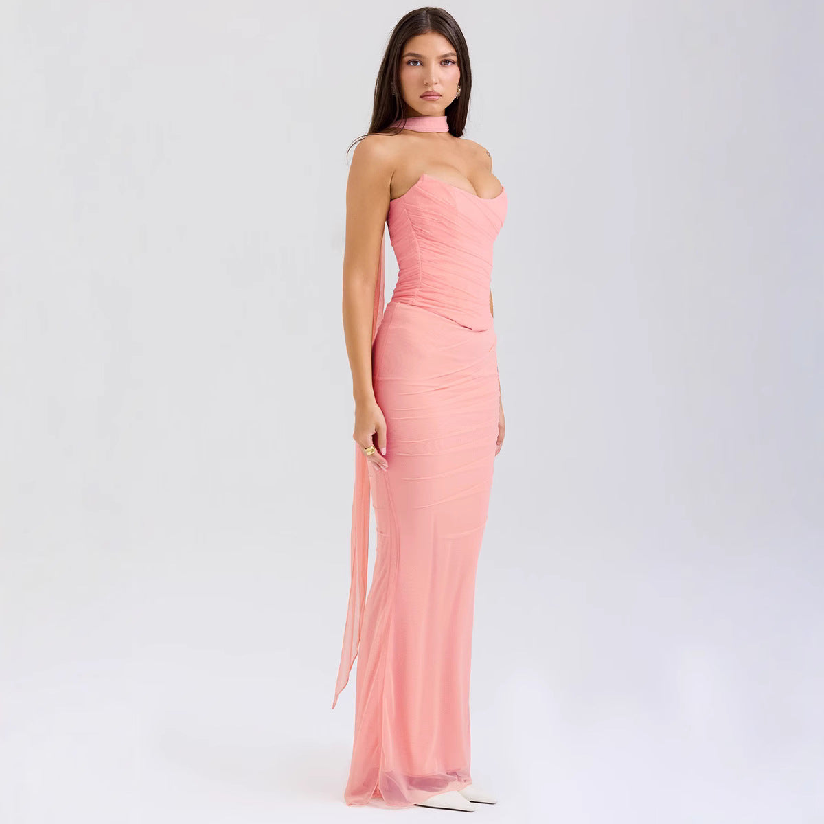 Stylish Two-Piece with Bandeau and Pencil Skirt