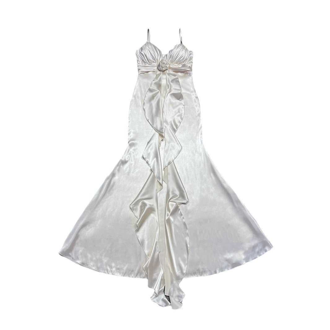 Champagne Cascade Rosette Gown