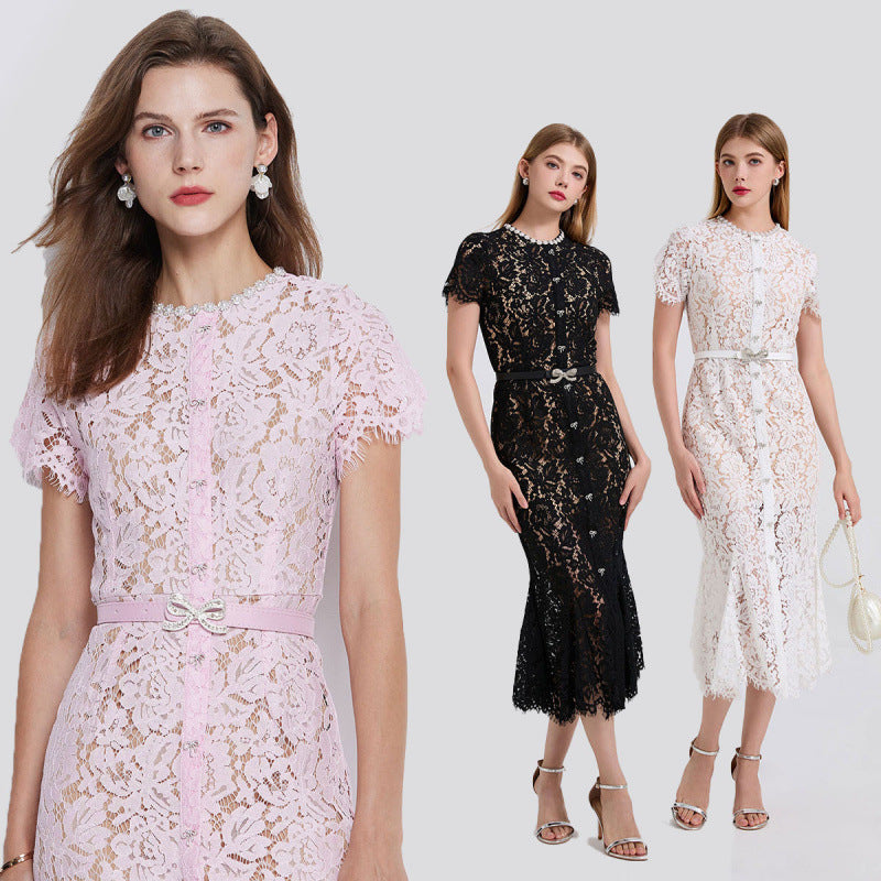 Quintessa Lace Embellished Mermaid Gown