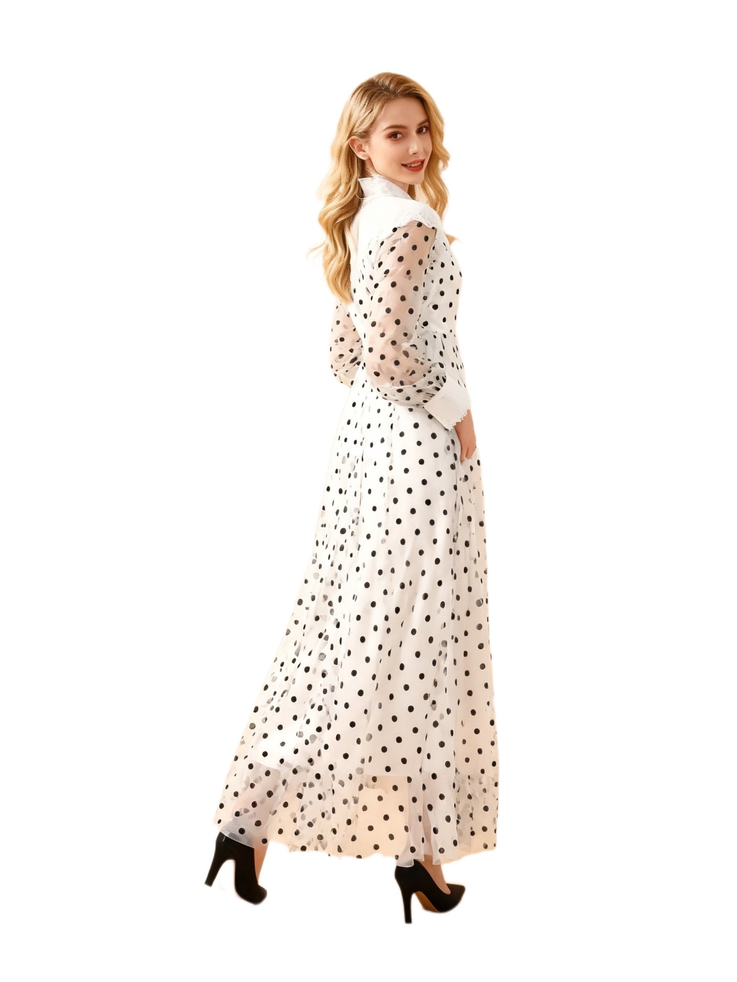 Natasha Draped Lace Dress