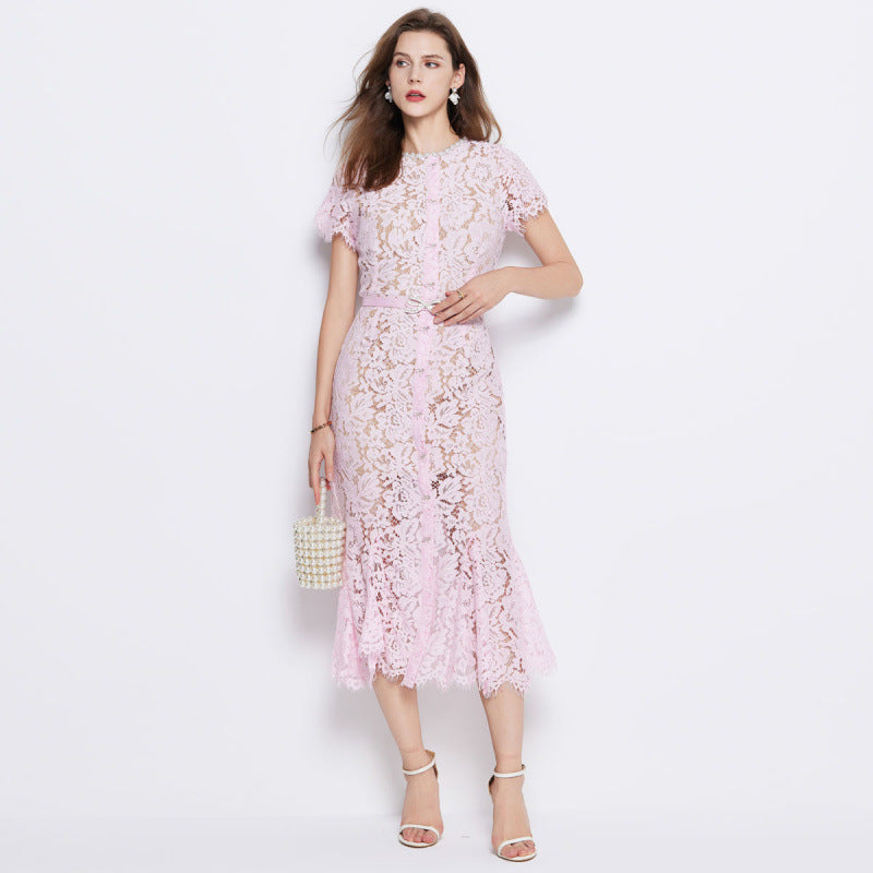 Quintessa Lace Embellished Mermaid Gown