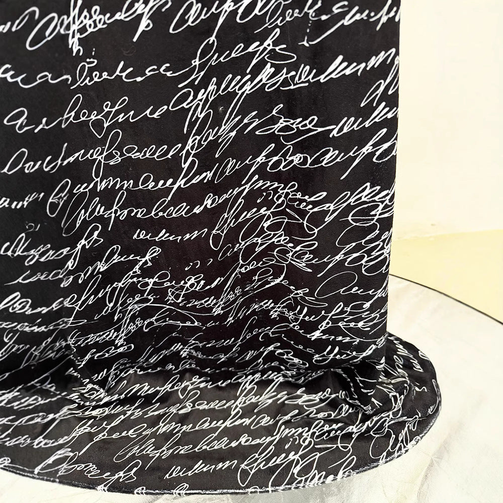 Script Print Long-Sleeve Bodycon Maxi Dress