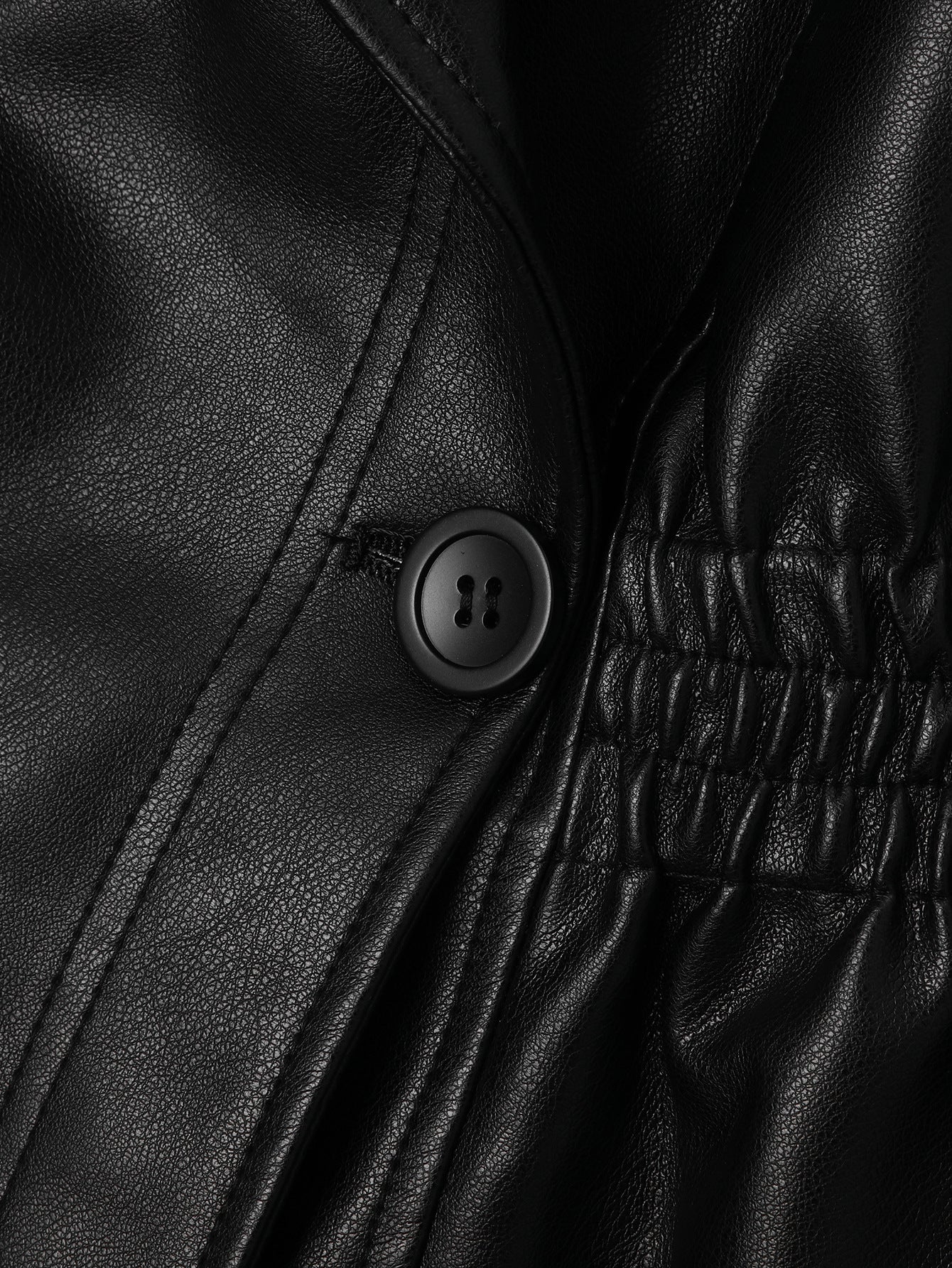 Faux Leather Moto Jacket with Cinched Waist