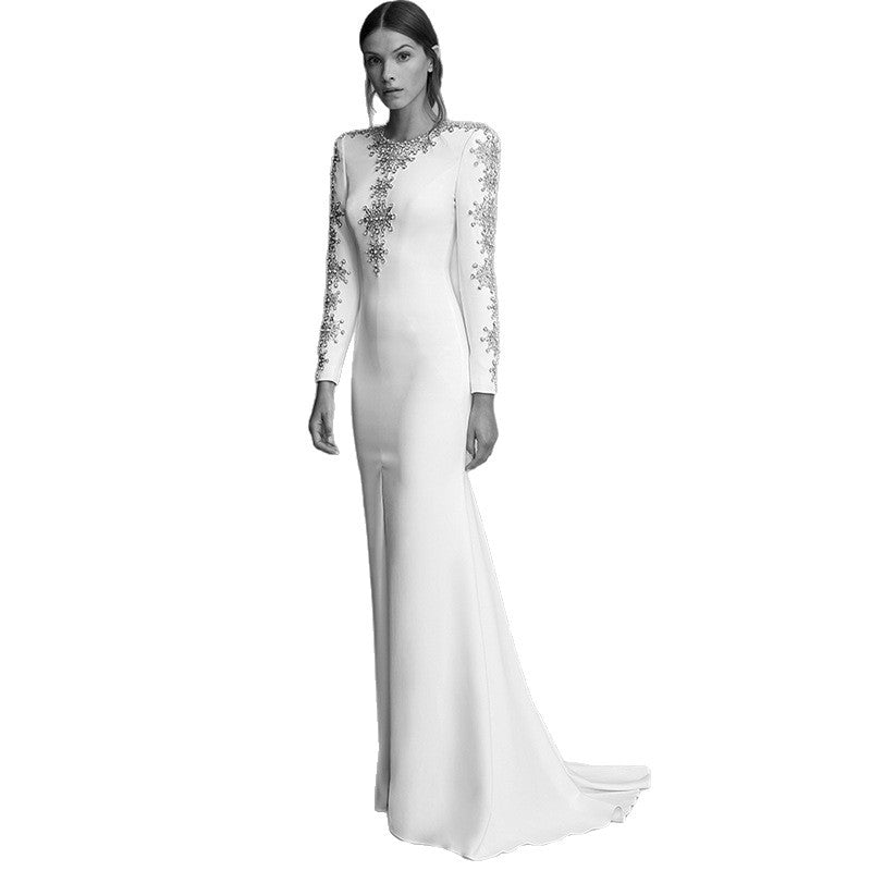 Royal Embroidered Beaded Gown