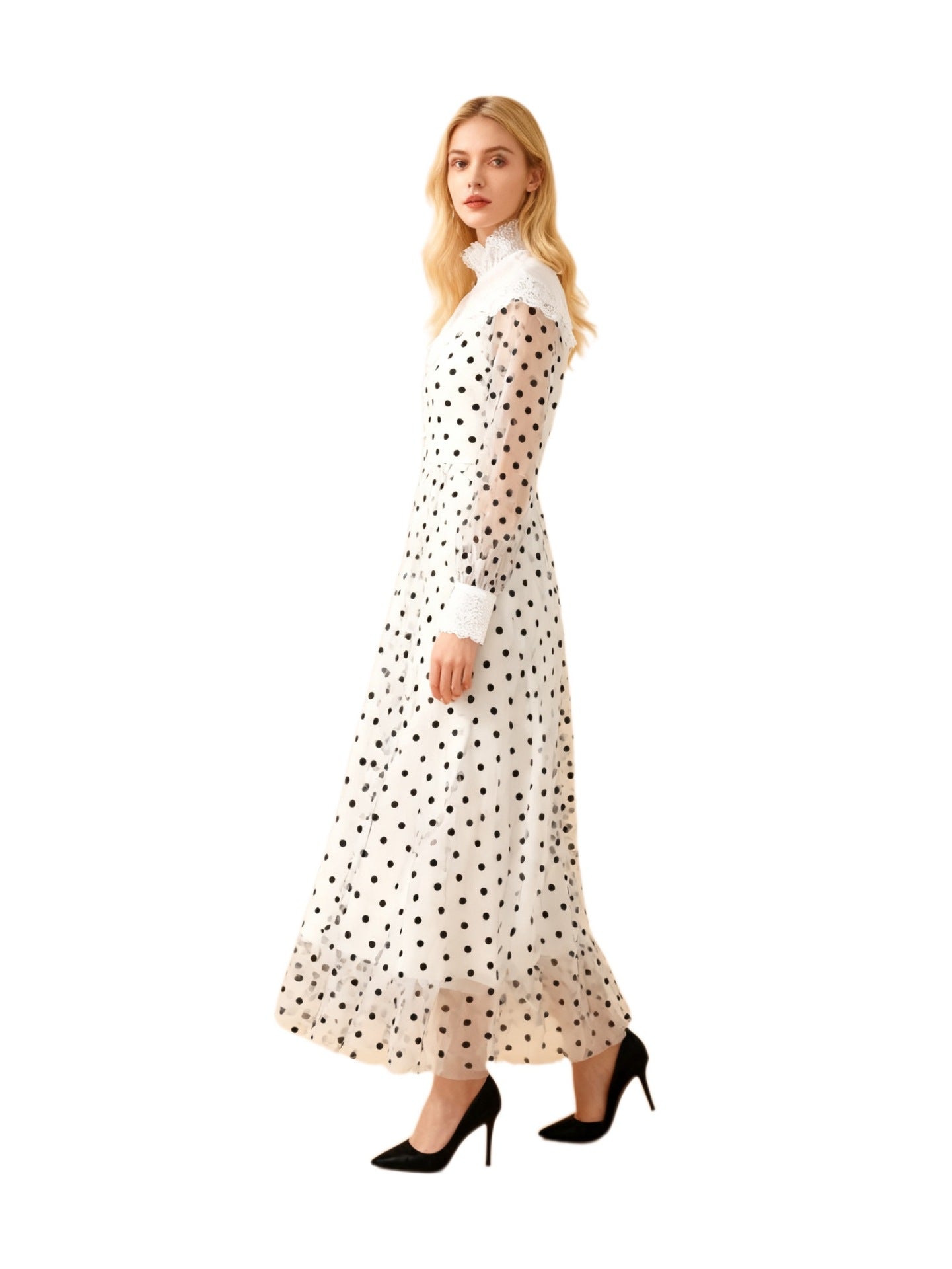 Natasha Draped Lace Dress