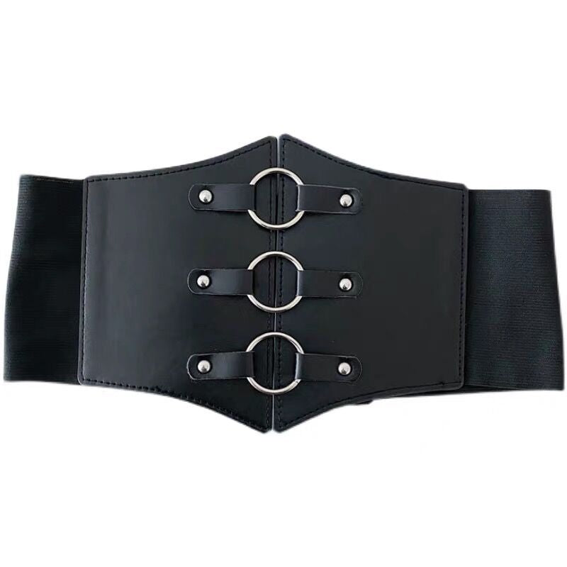 Femme Élégante Ring-Closure Wide Corset Belt