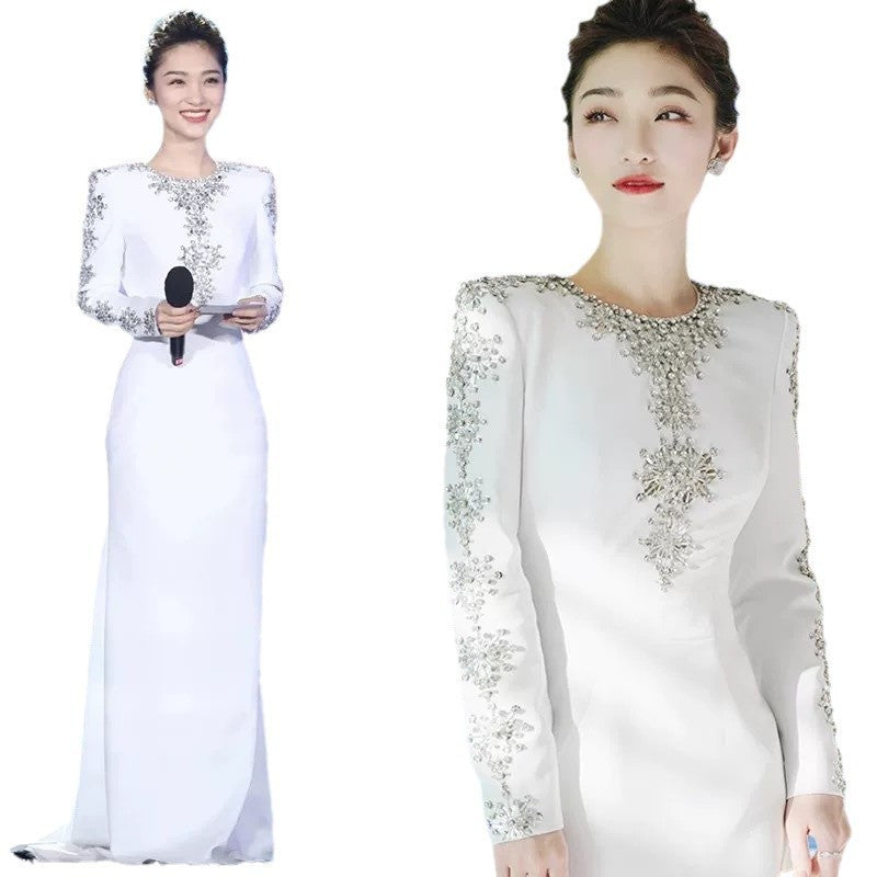 Royal Embroidered Beaded Gown