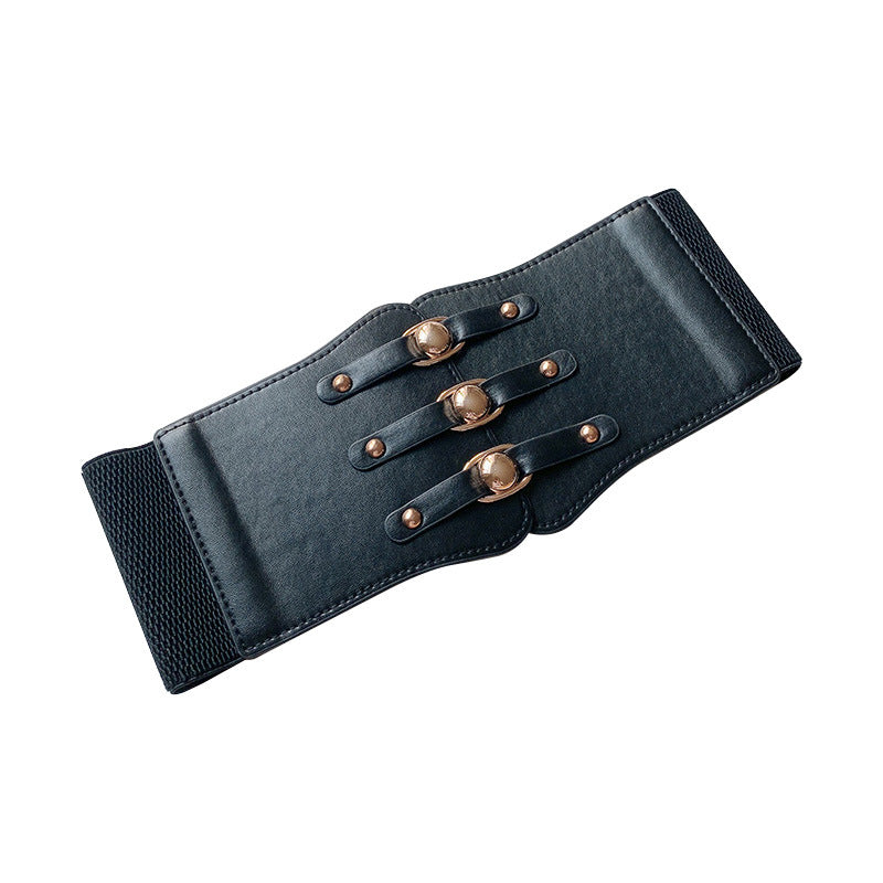 Serré Elegance Belt with Golden Accents