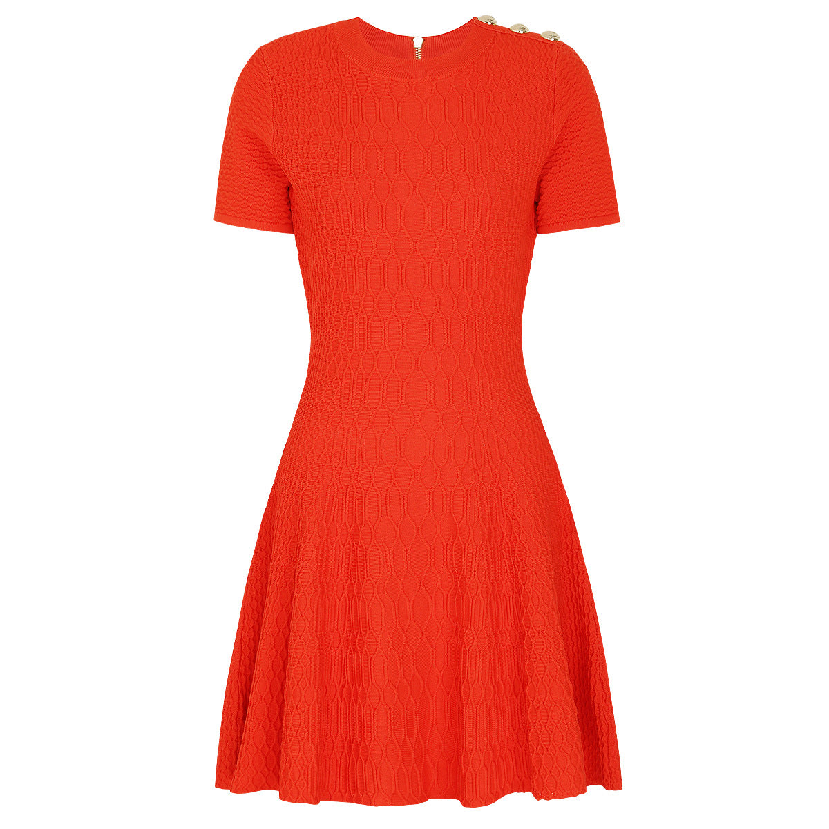 Solène Short Sleeve Knit A-Line Dress