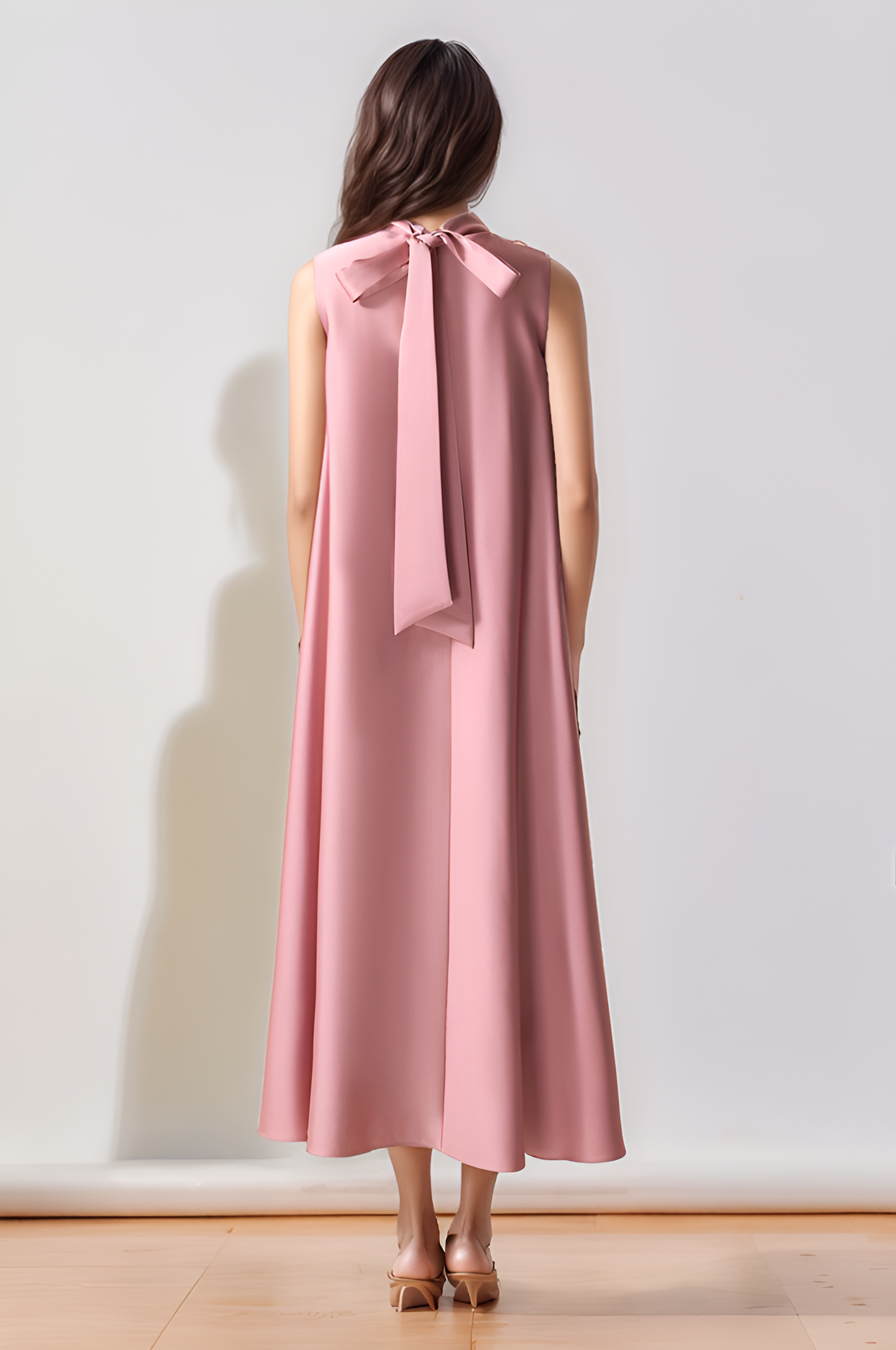 Petal Cascade Midi Dress - Back View