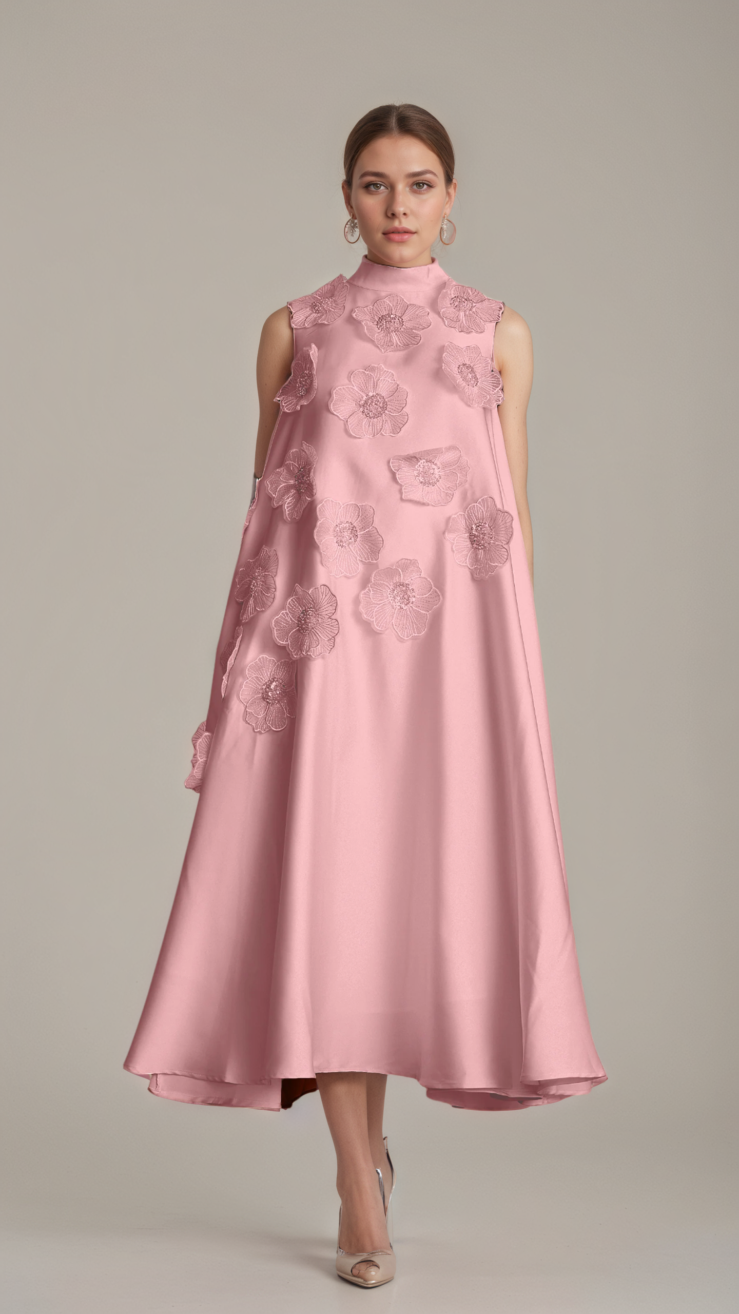 Petal Cascade Midi Dress - Side View