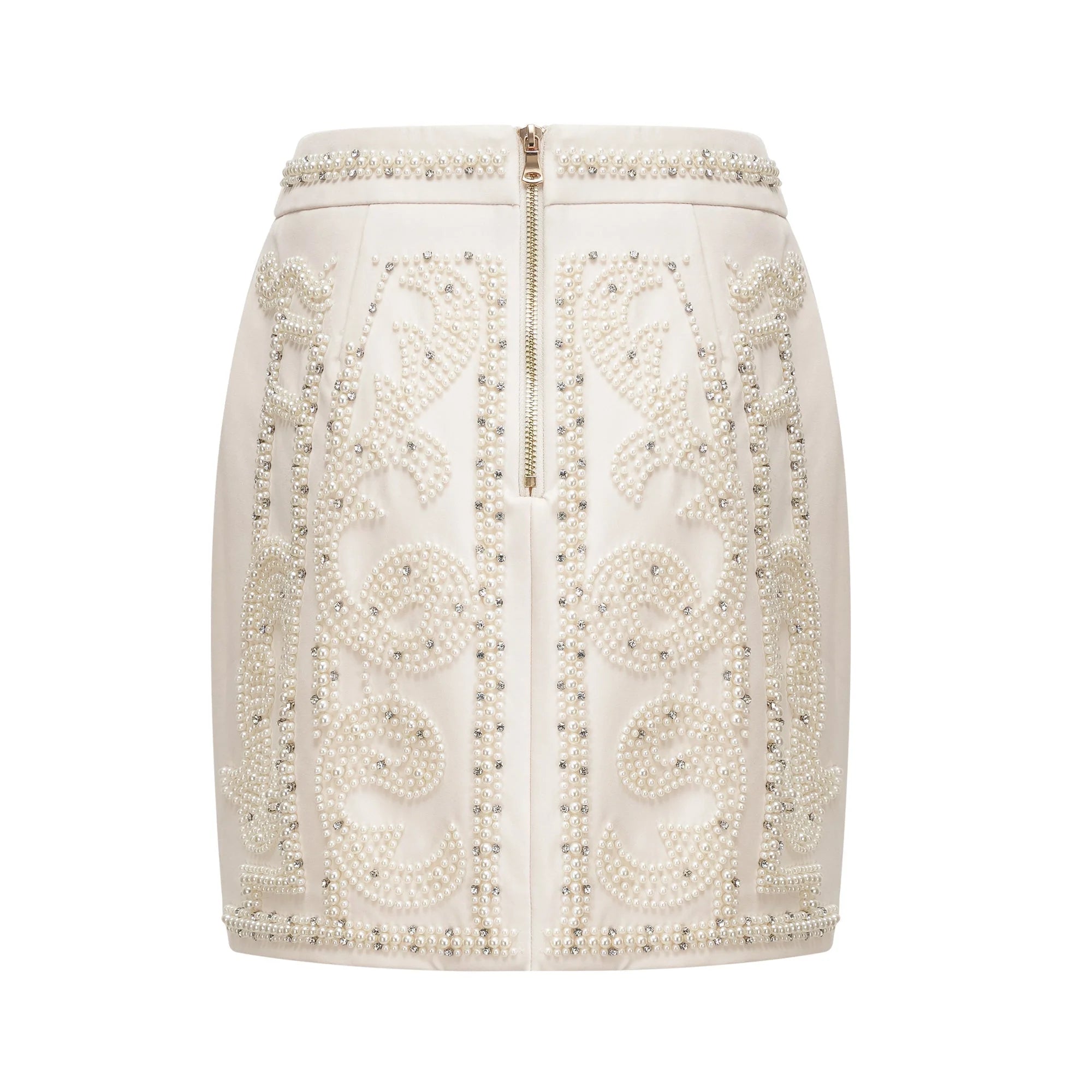 Sculpted Beadwork Glam Halterneck Mini Dress
