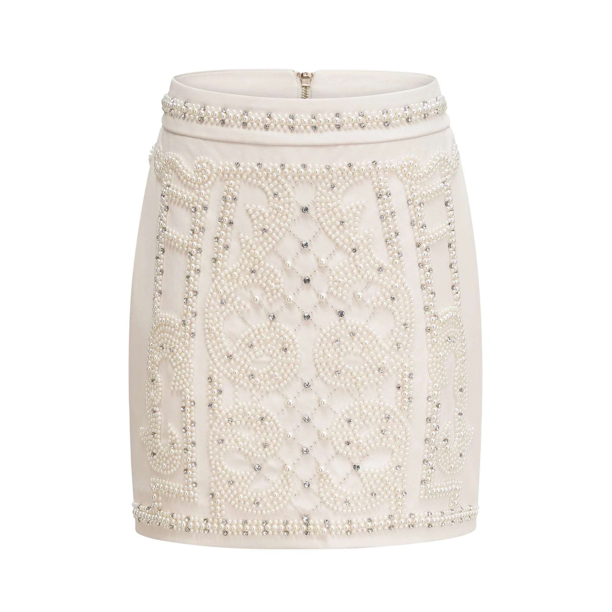 Sculpted Beadwork Glam Halterneck Mini Dress