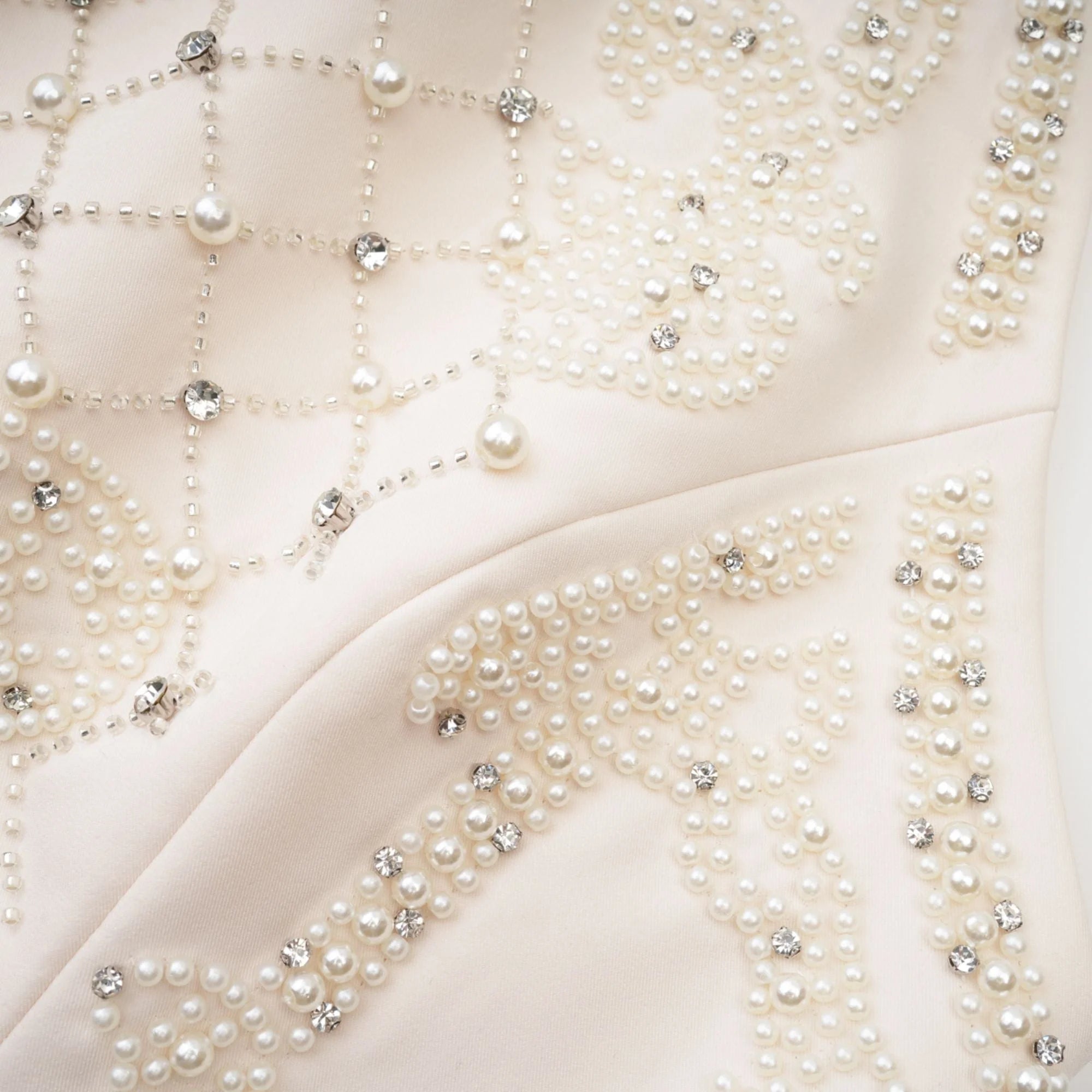 Sculpted Beadwork Glam Halterneck Mini Dress