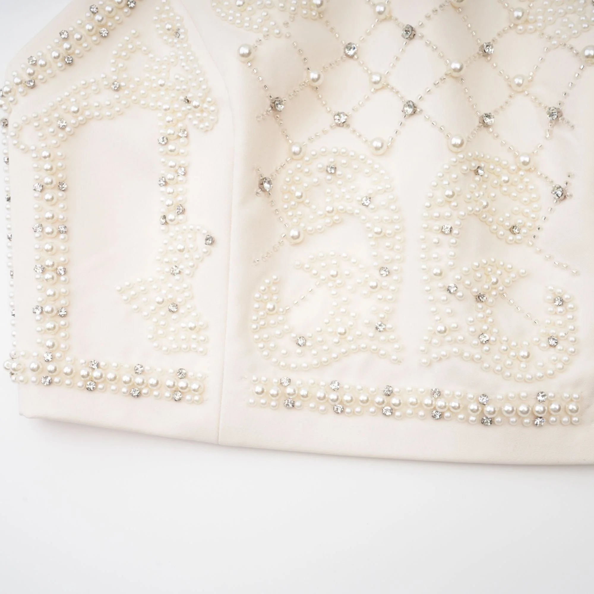 Sculpted Beadwork Glam Halterneck Mini Dress