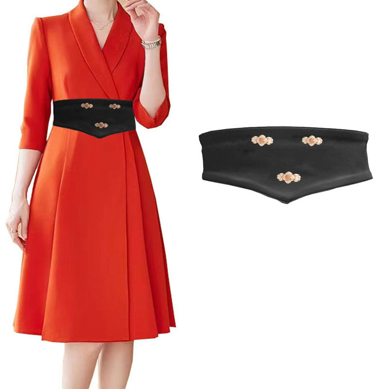 Artemis Black Statement Waist Belt — back view