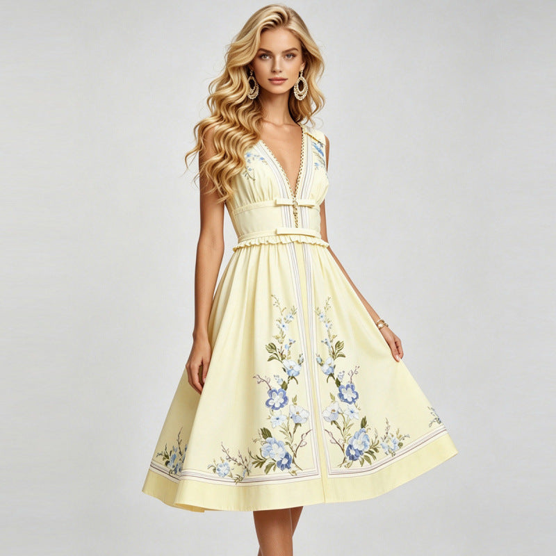 Azalea Yellow Floral - Side View