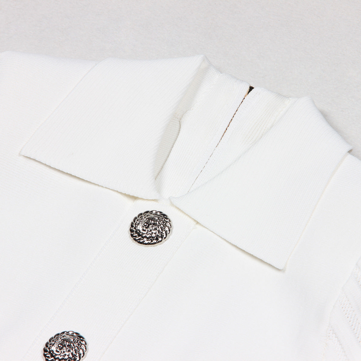 Camille Lapel Knit A-Line Mini Dress — styled look