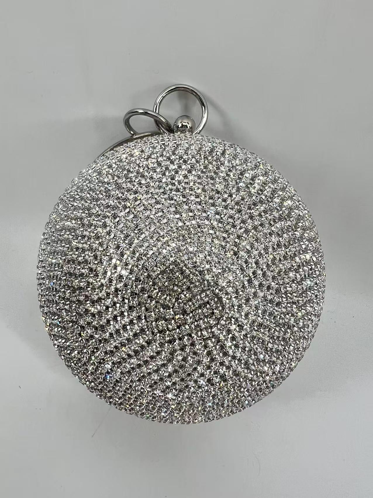 Cascading Tassel Spherical Evening Bag — trim detail
