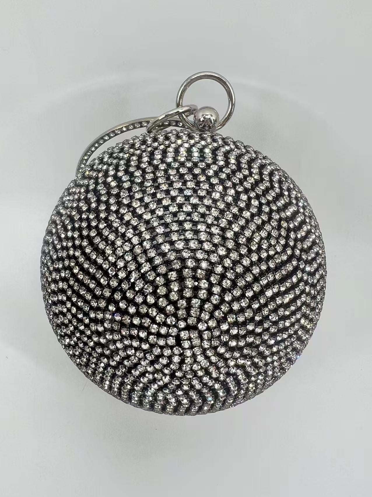 Cascading Tassel Spherical Evening Bag — front view