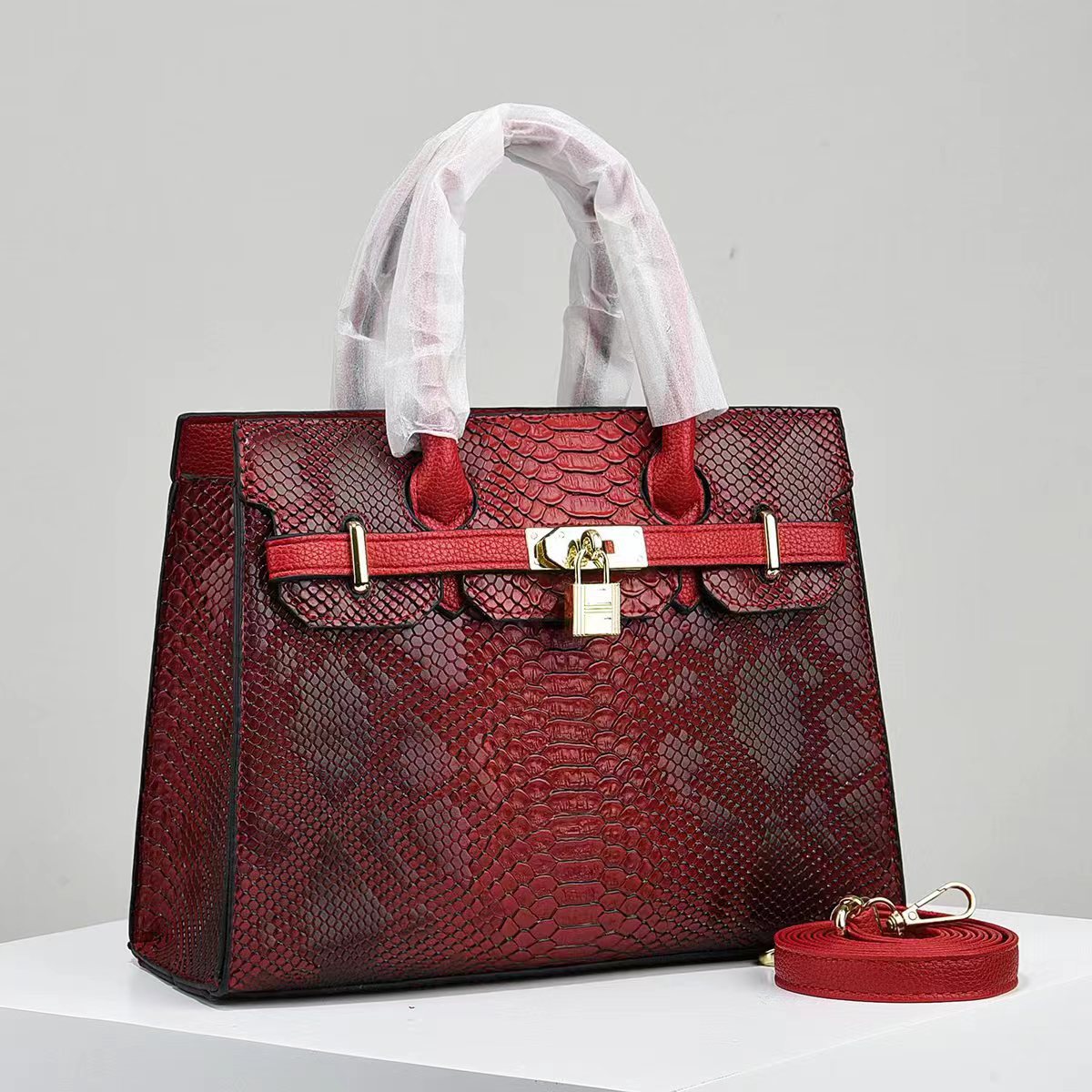 Classic Italian-Inspired Shoulder Handbag — front view