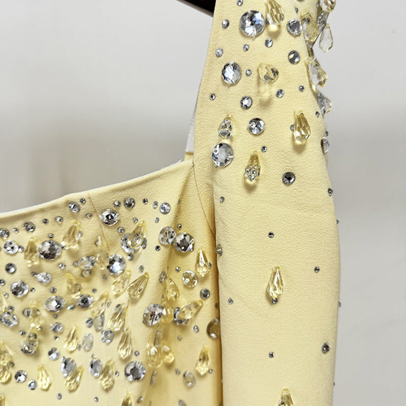 Lumière Embellished Square Neck Gown