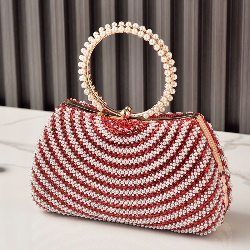 Coralie Pearl Beaded Ring Handle Evening Bag - additional view 10