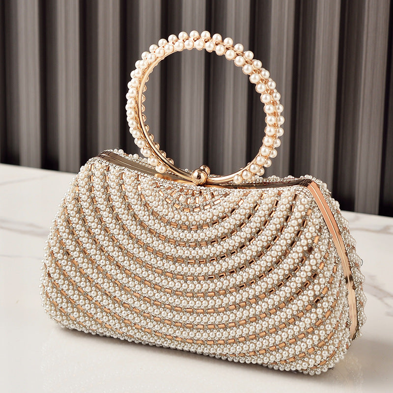 Coralie Pearl Beaded Ring Handle Evening Bag - additional view 6