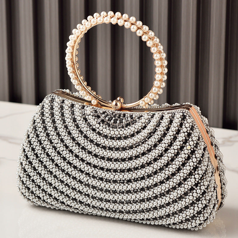 Coralie Pearl Beaded Ring Handle Evening Bag - additional view 7