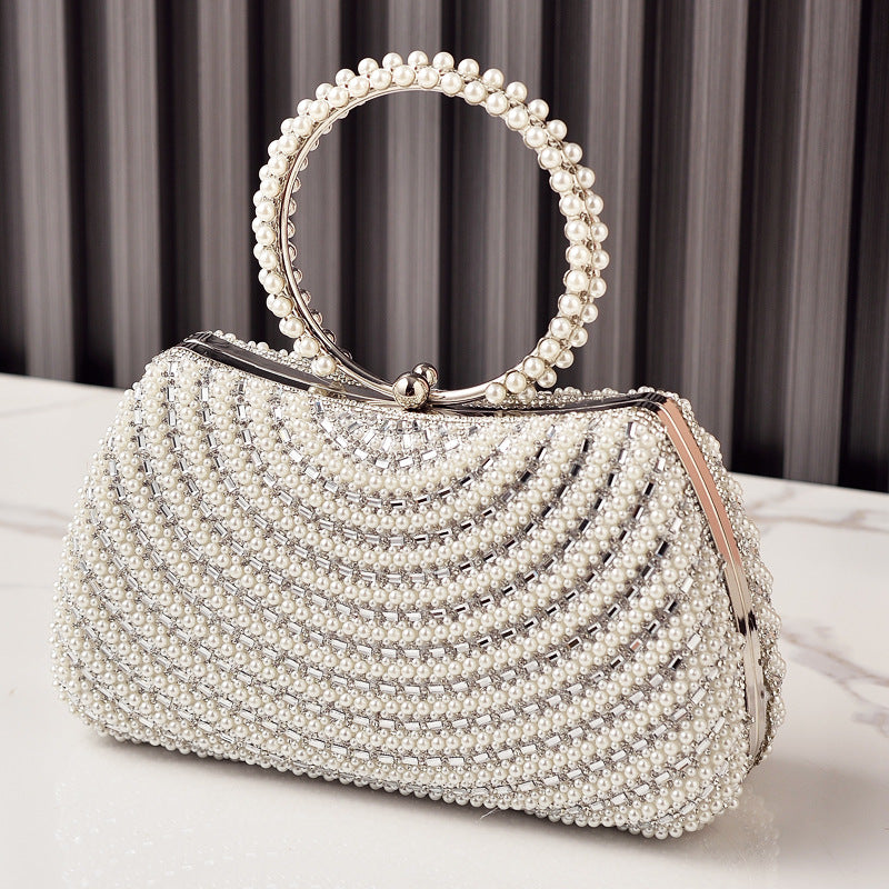 Coralie Pearl Beaded Ring Handle Evening Bag - additional view 8