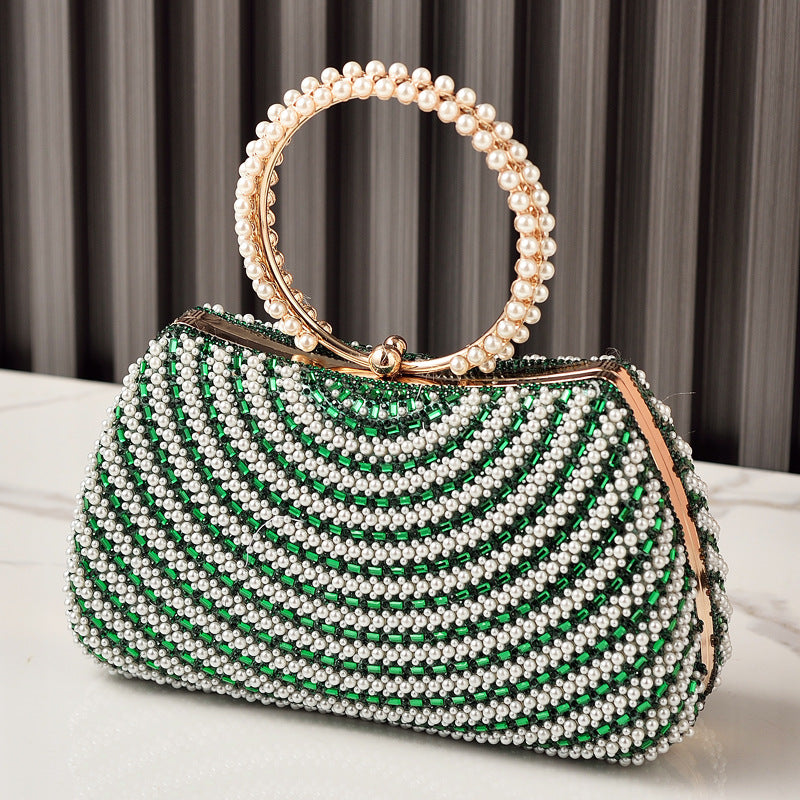 Coralie Pearl Beaded Ring Handle Evening Bag - additional view 9