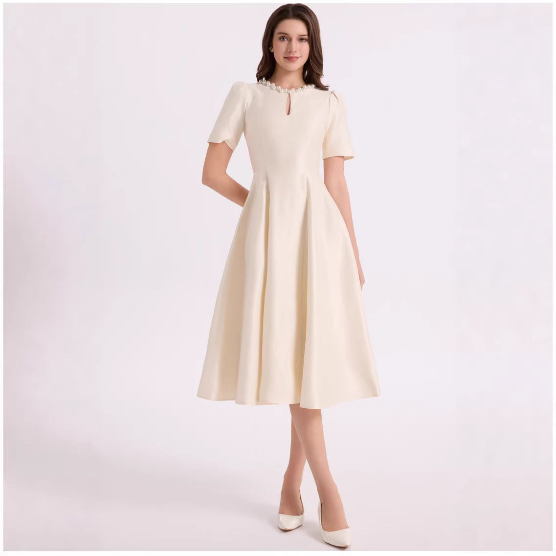 Daria Black Organza Maxi Dress — styled look