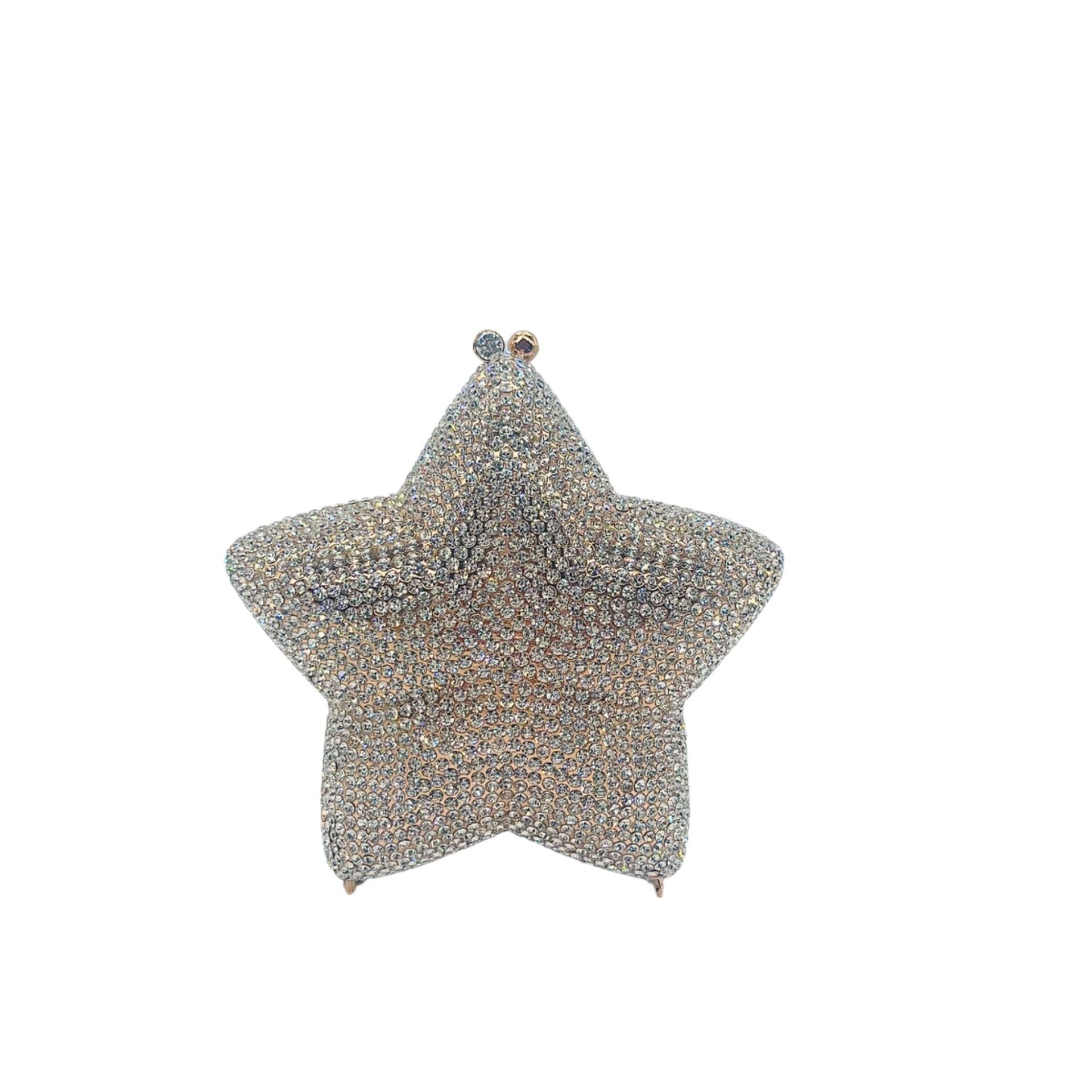 Diamond-Encrusted Signature Banquet Clutch — trim detail