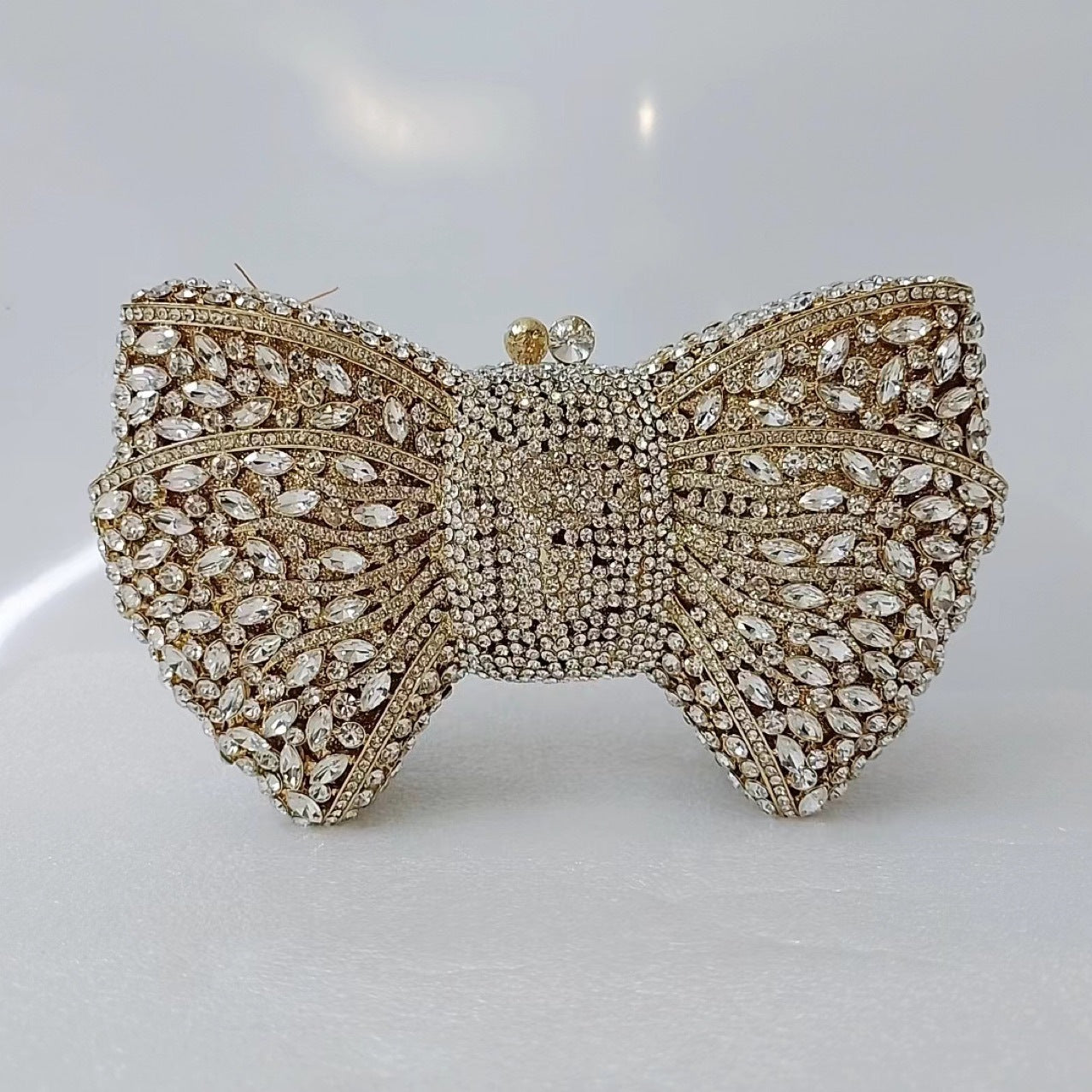 Diamond-Encrusted Signature Banquet Clutch — full length