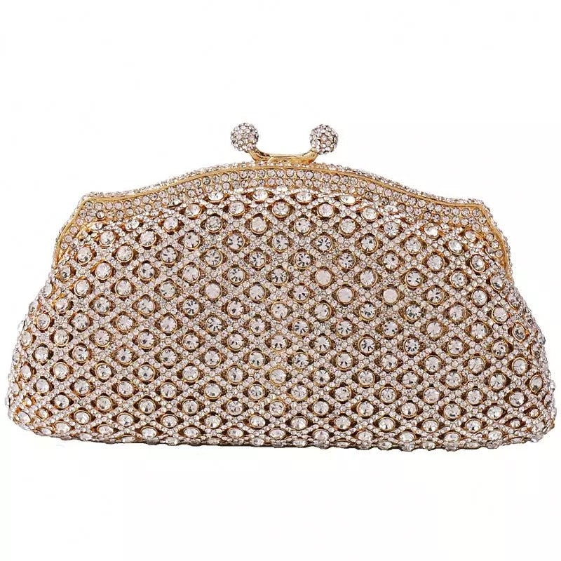 Diamond-Encrusted Signature Banquet Clutch — close-up detail