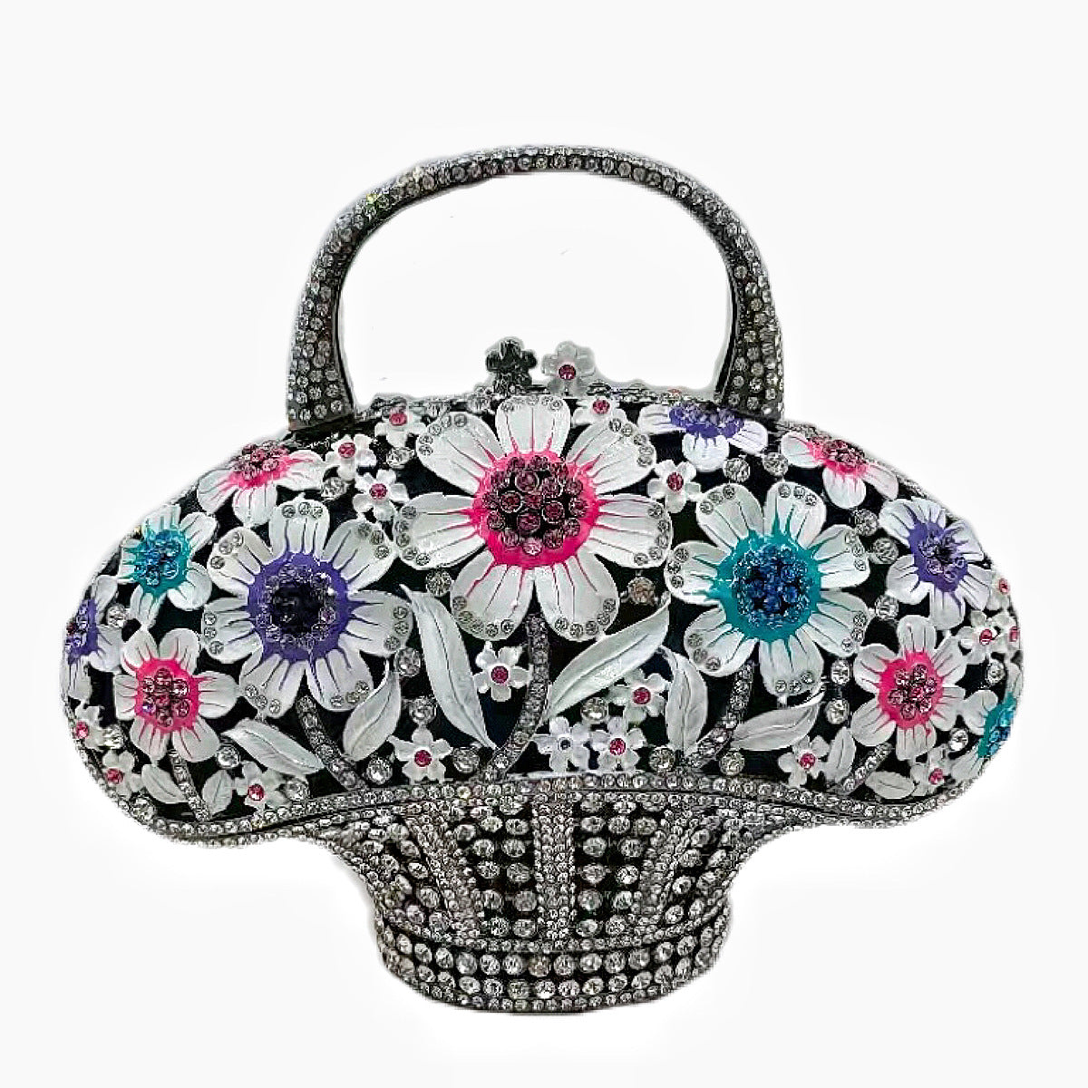 Diamond-Encrusted Signature Banquet Clutch — back view